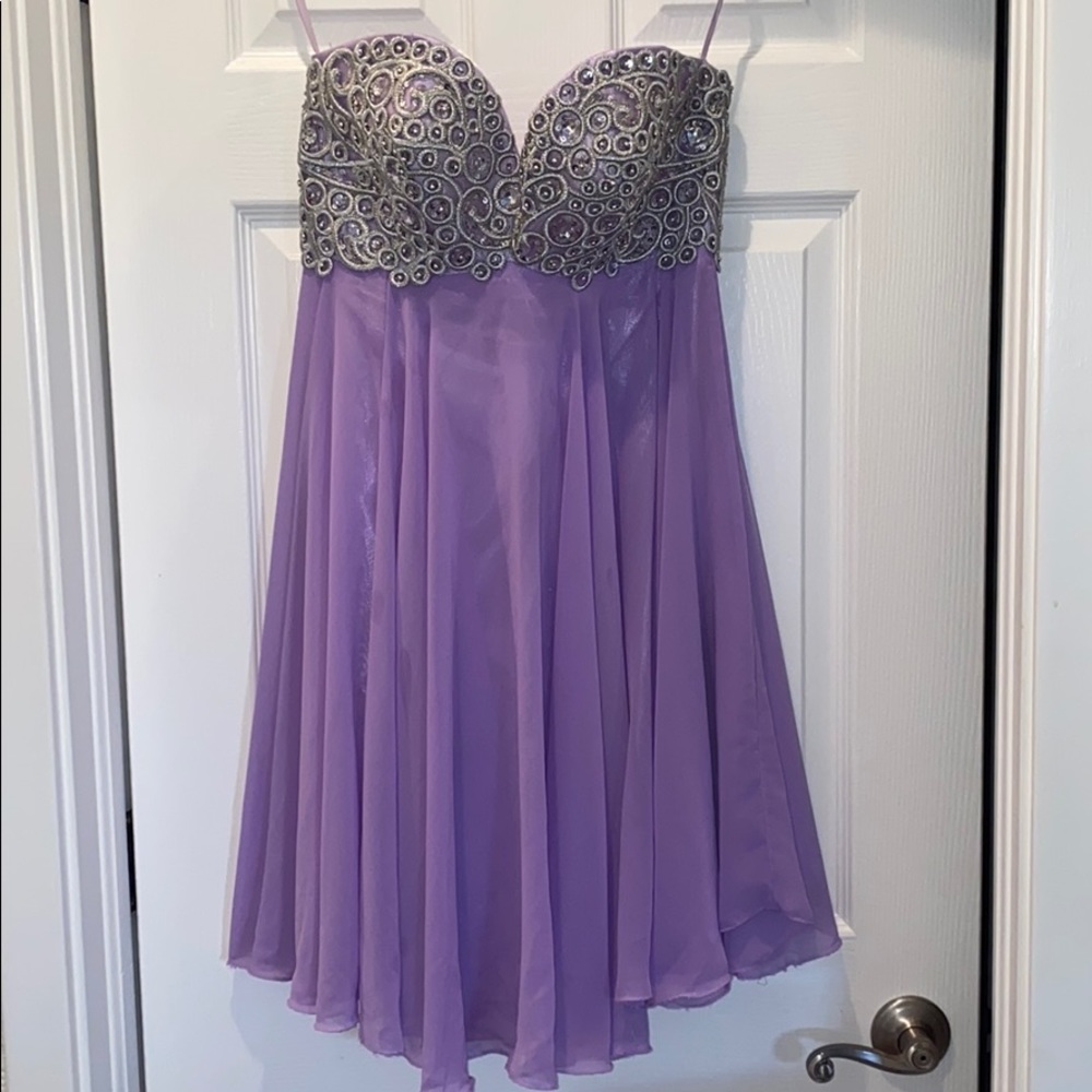 Lavender statement gown to die for